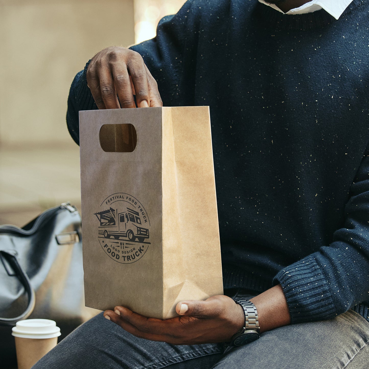 Medium Die-Cut Paper Bag – Portrait Orientation