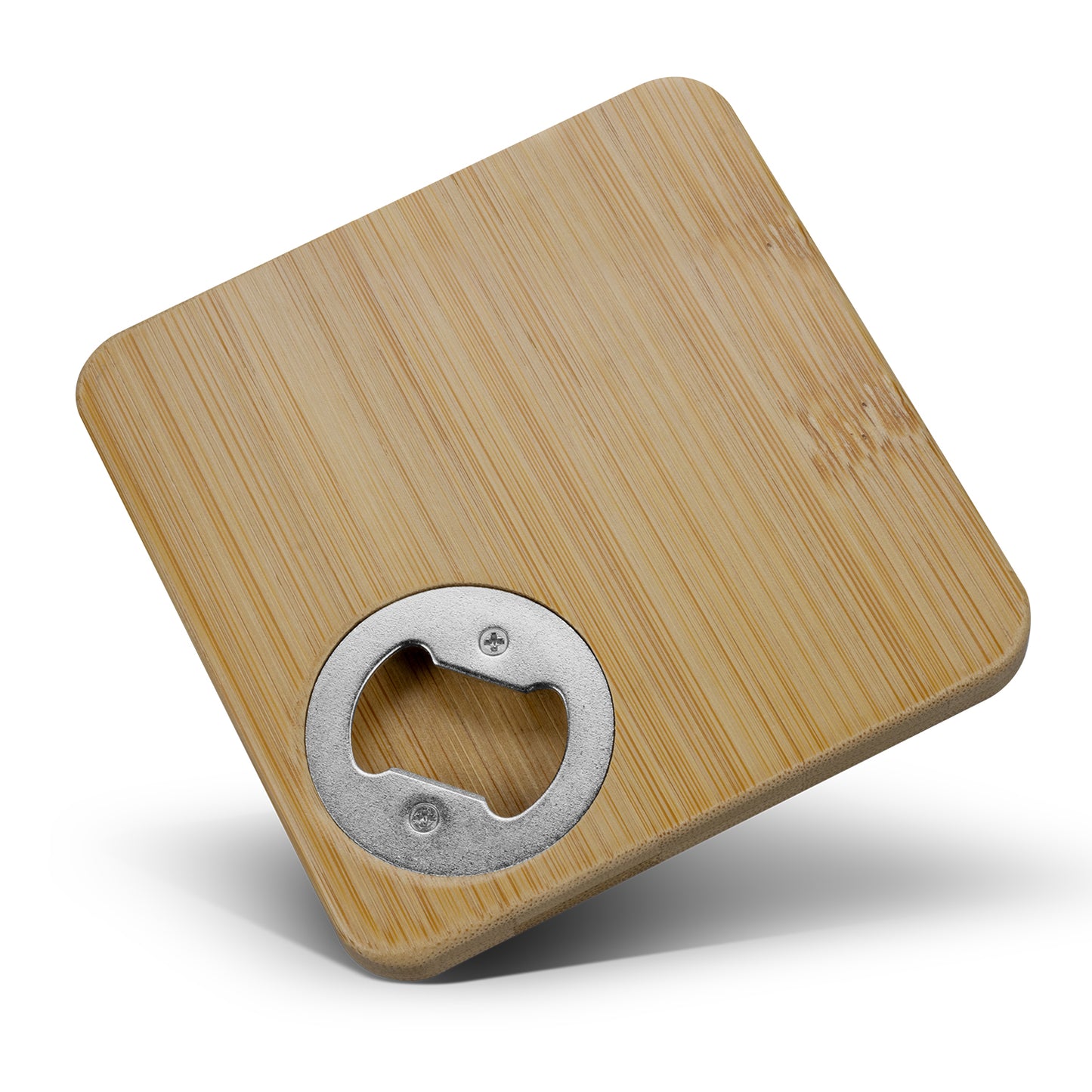 Bamboo Bottle Opener Coaster – Square Design